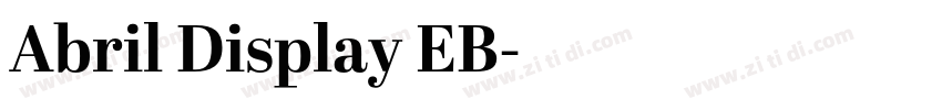 Abril Display EB字体转换